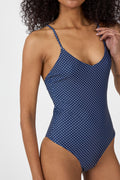 Polka Dot Bea Swimsuit - Navy Blue