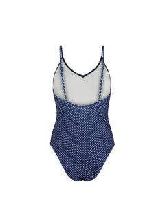 Polka Dot Bea Swimsuit - Navy Blue