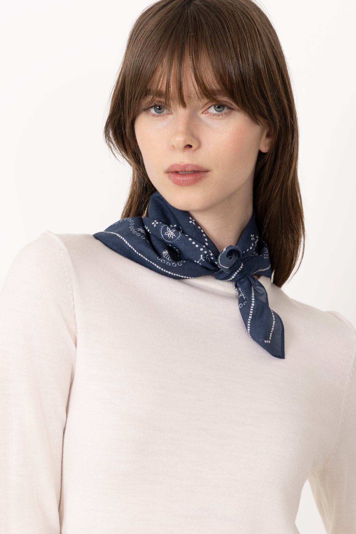 Anglaisia Cotta Scarf - Navy Blue