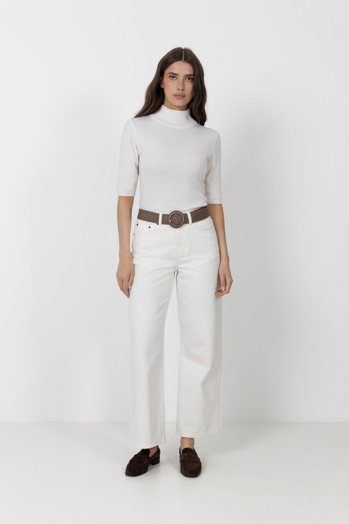 Wide Zia Belt - Cappuccino Brown
