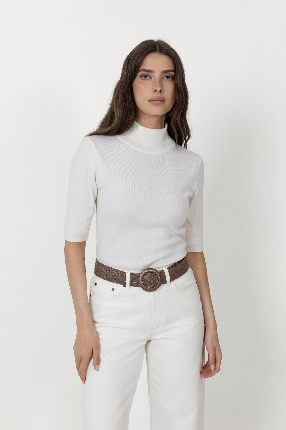 Wide Zia Belt - Cappuccino Brown