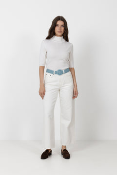 Wide Zia Belt - Aqua Gray