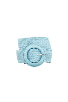 Wide Zia Belt - Aqua Gray