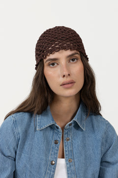Croha Skull Hat - Hot Fudge Brown
