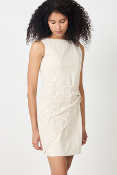 Croflora Triangle Scarf - Birch White