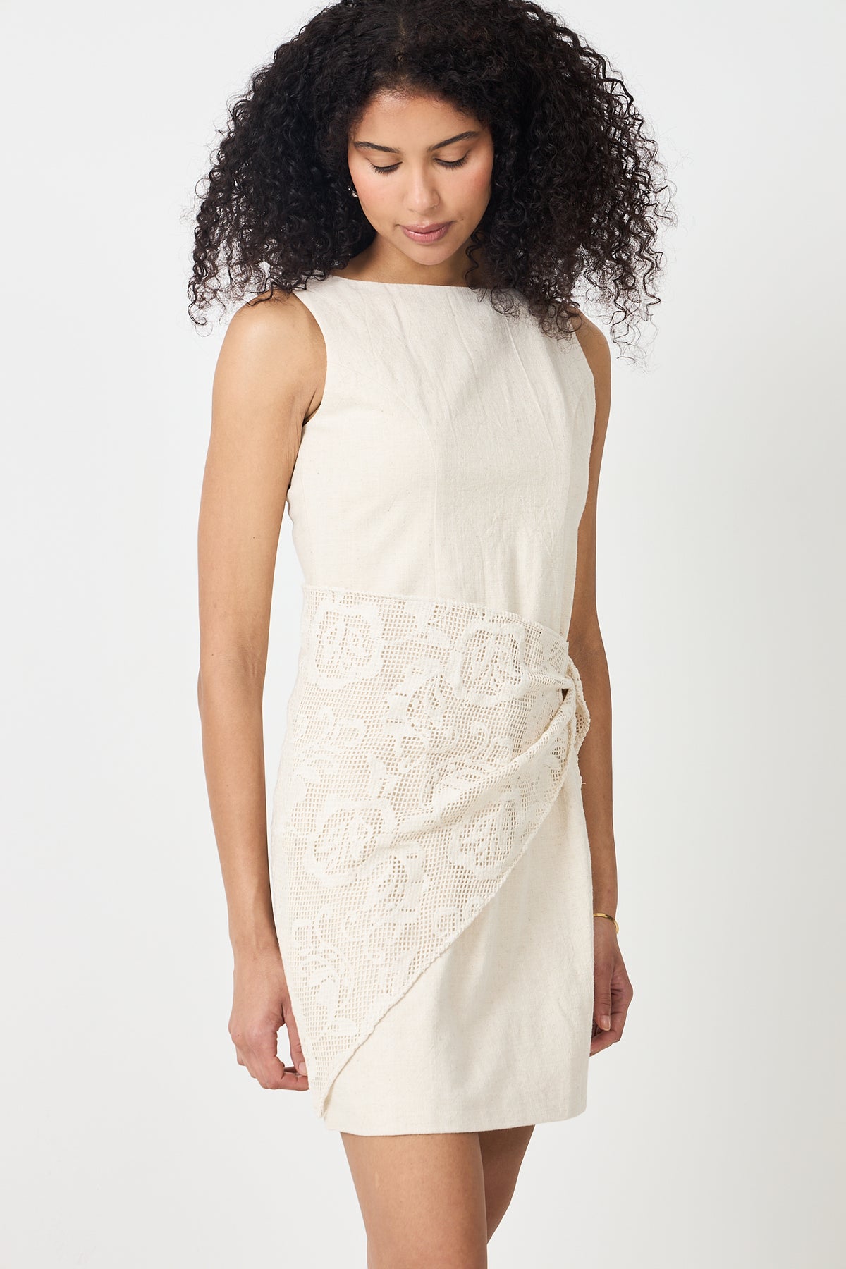 Croflora Triangle Scarf - Birch White