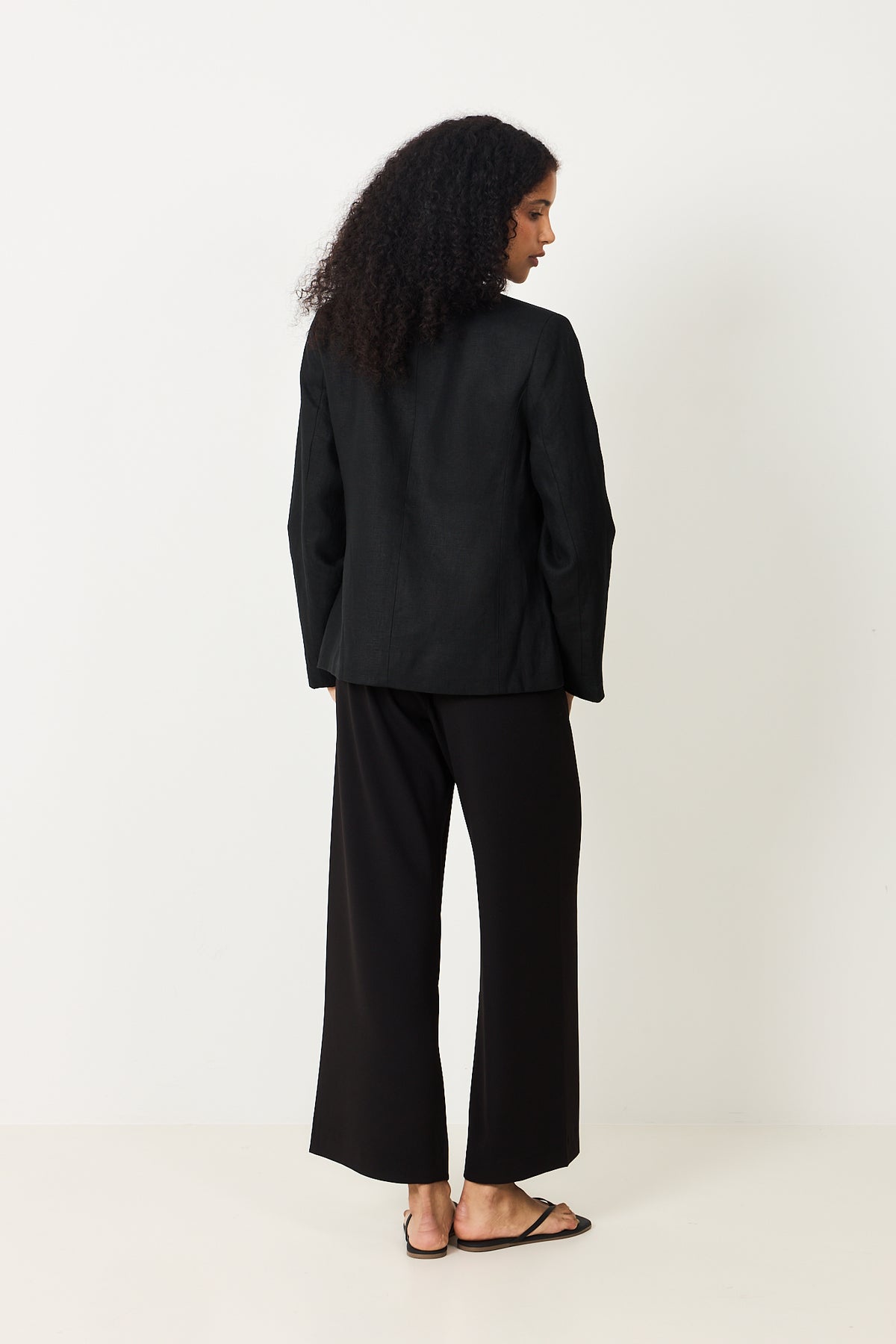 Linen Noir Blazer - Jet Black