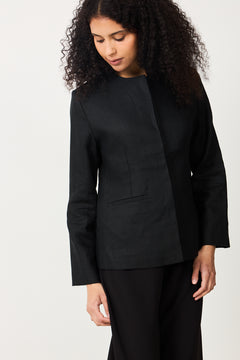 Linen Noir Blazer - Jet Black
