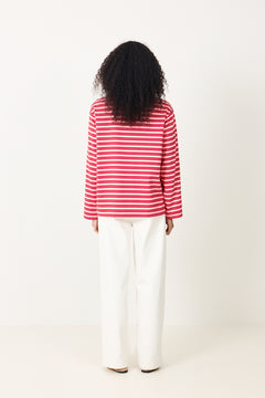 Rugby Top - Pink And Red Stripe