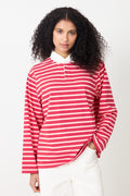 Rugby Top - Pink And Red Stripe
