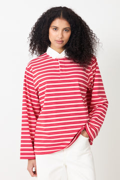Rugby Top - Pink And Red Stripe
