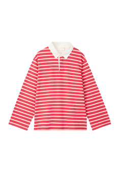 Rugby Top - Pink And Red Stripe
