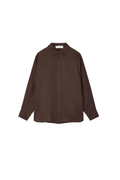 Linen Coastal Shirt - Chocolate Brown
