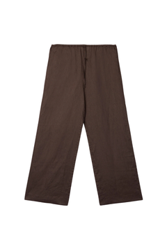 Linen Siena Trousers - Chocolate Brown