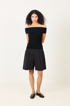 Poet Pleat Shorts - Jet Black