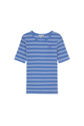 Soft Cotton Rib Stripe Tee - Nouvean Navy