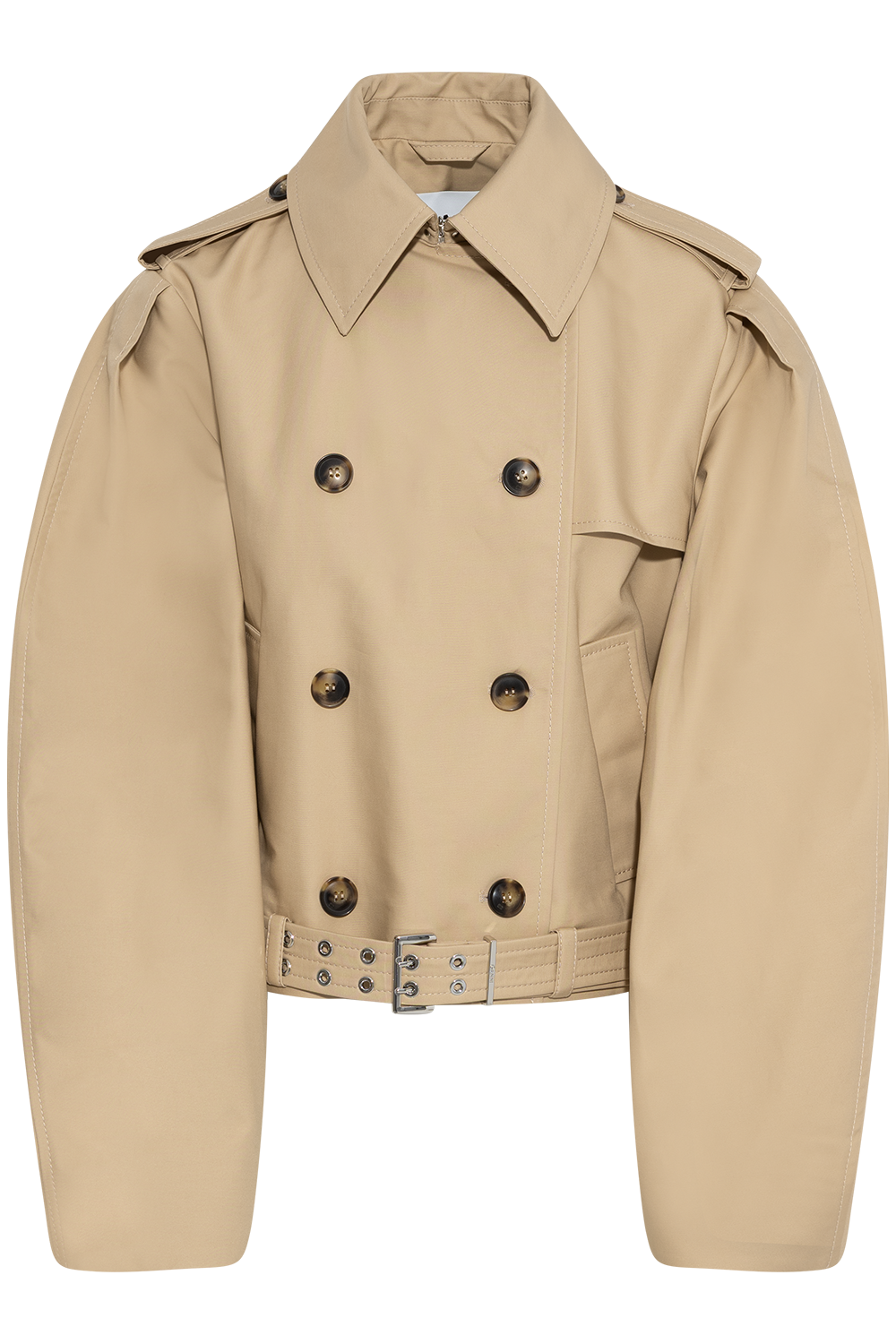 Double Cotton Belted Jacket - Warm Sand