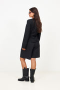 Mid Shaft Biker Boot - Black