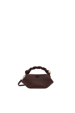 Ganni Bou Bag Mini Grained - Chicory Coffee