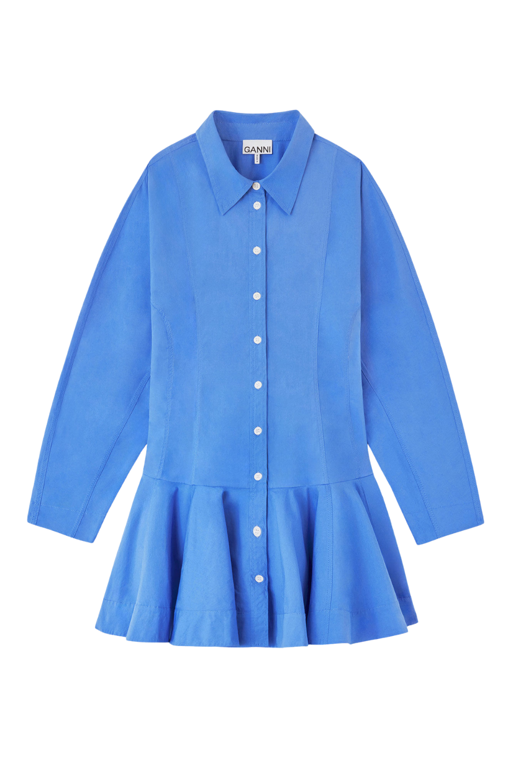 Stretch Cotton Mini Shirt Dress - Marina