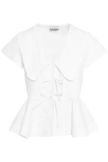 Compact Poplin Collar Blouse - Bright White