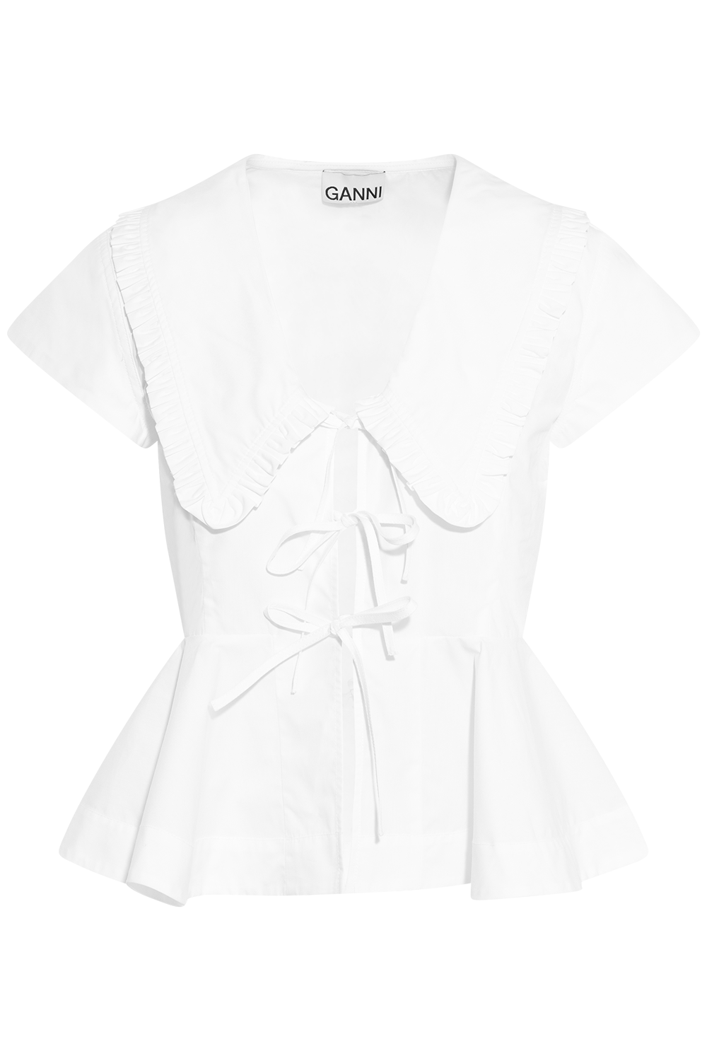 Compact Poplin Collar Blouse - Bright White