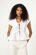 Compact Poplin Collar Blouse - Bright White