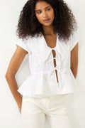 Compact Poplin Collar Blouse - Bright White