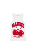 Compact Rib Jersey Tank Cherry - Bright White