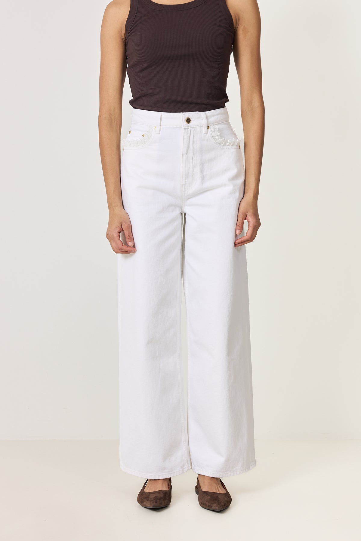 White Denim Lari Jeans - Bright White