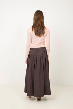 Shiny Viscose Pointelle Cardigan - Pale Lilac