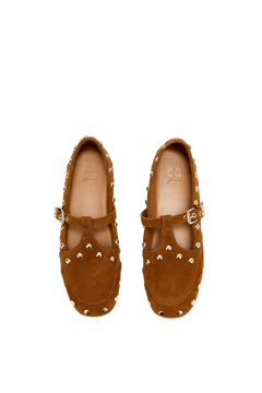 Mary Jenny Studs Suede - Caramel Café
