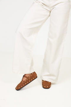 Mary Jenny Studs Suede - Caramel Café