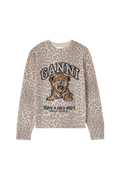 Graphic Wool Sweater Tiger - Almond Milk