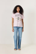 Basic Cotton Relaxed T-Shirt Animals - Chalk Pink