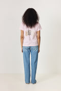Basic Cotton Relaxed T-Shirt Animals - Chalk Pink