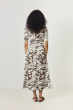 Sheer Printed Cotton Polo - Egret