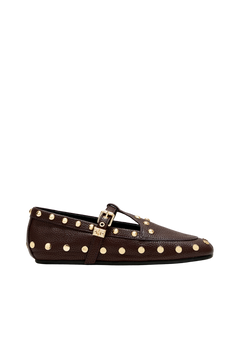 Mary Jenny Studs Grained - Chicory Coffee