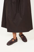 Mary Jenny Studs Grained - Chicory Coffee