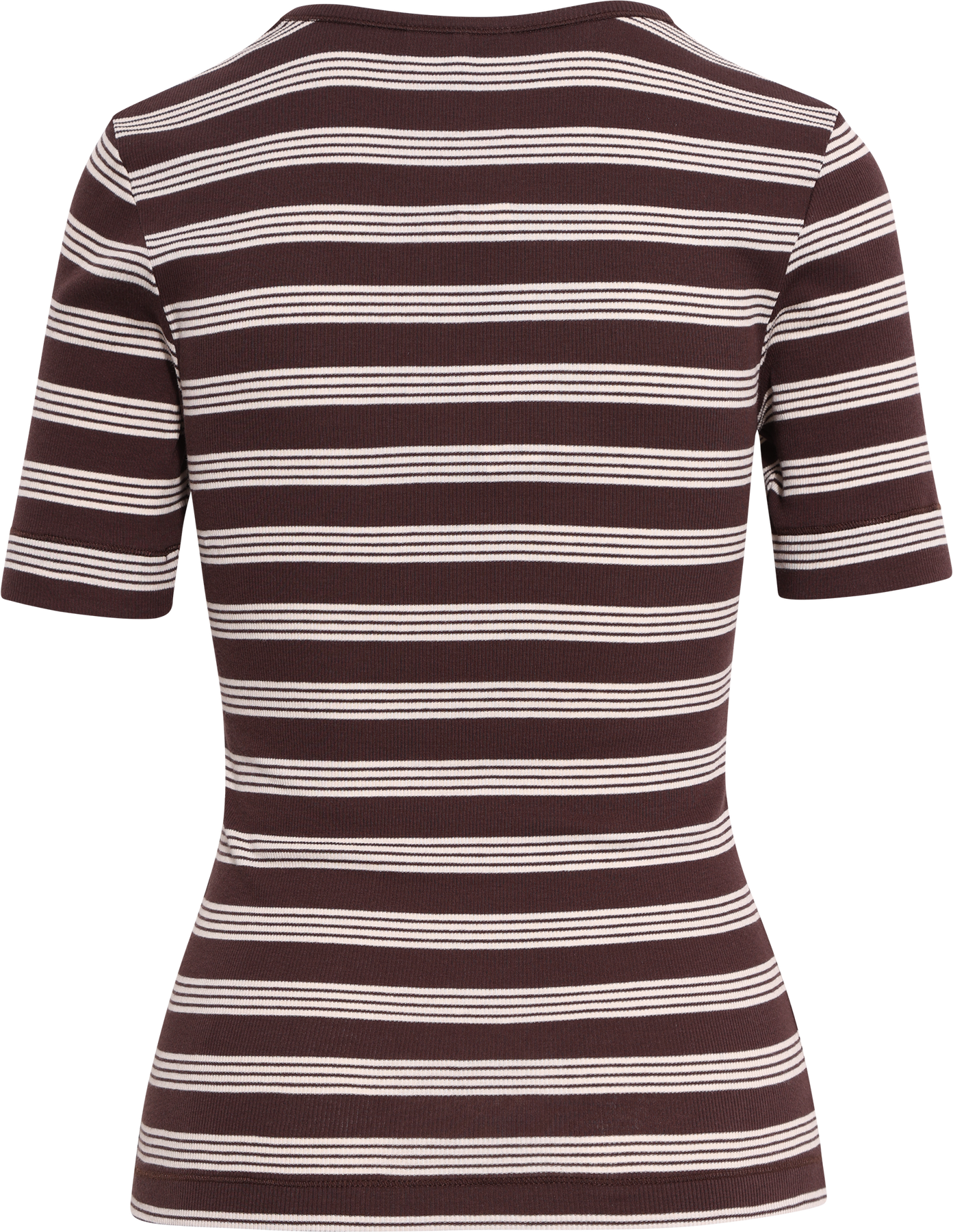 Soft Cotton Rib Short Sleeve T-Shirt Stripe - Mole