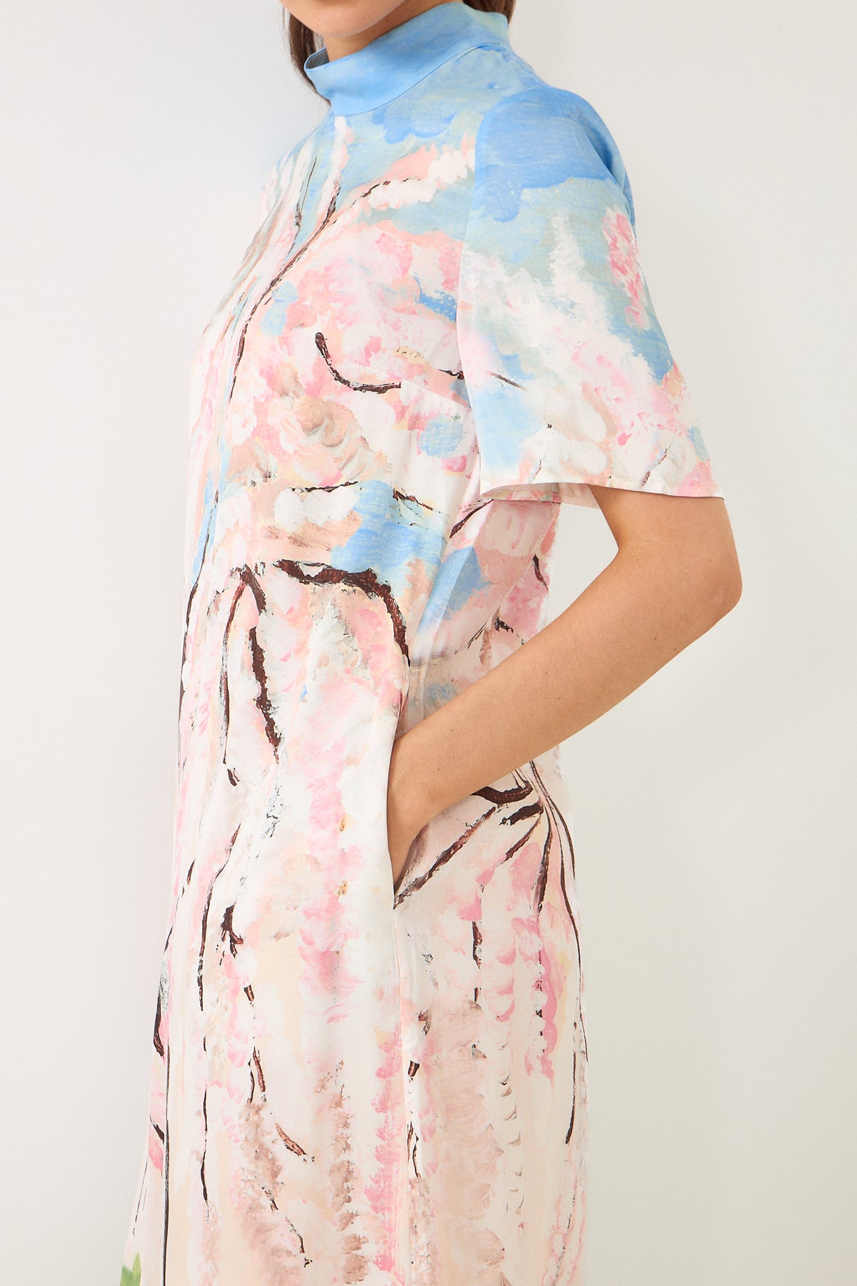 Short Sleeve Midi Dress - Cherry Blossom