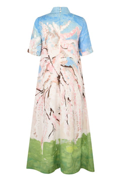 Short Sleeve Midi Dress - Cherry Blossom