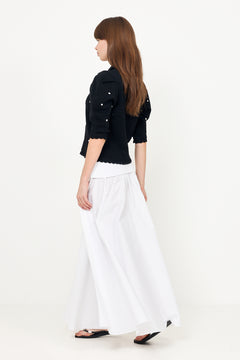 Bobble Knit Polo Cardigan - Midnight Bobbles