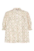 Gathered Top - Sakura Check Pink