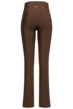 Flare High Waist Pant - Dark Brown