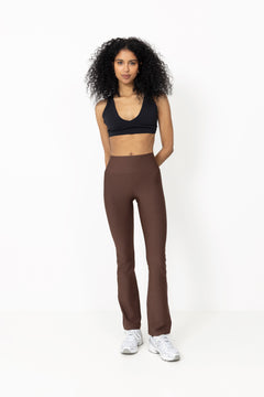 Flare High Waist Pant - Dark Brown
