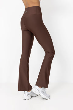 Flare High Waist Pant - Dark Brown