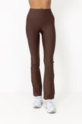 Flare High Waist Pant - Dark Brown