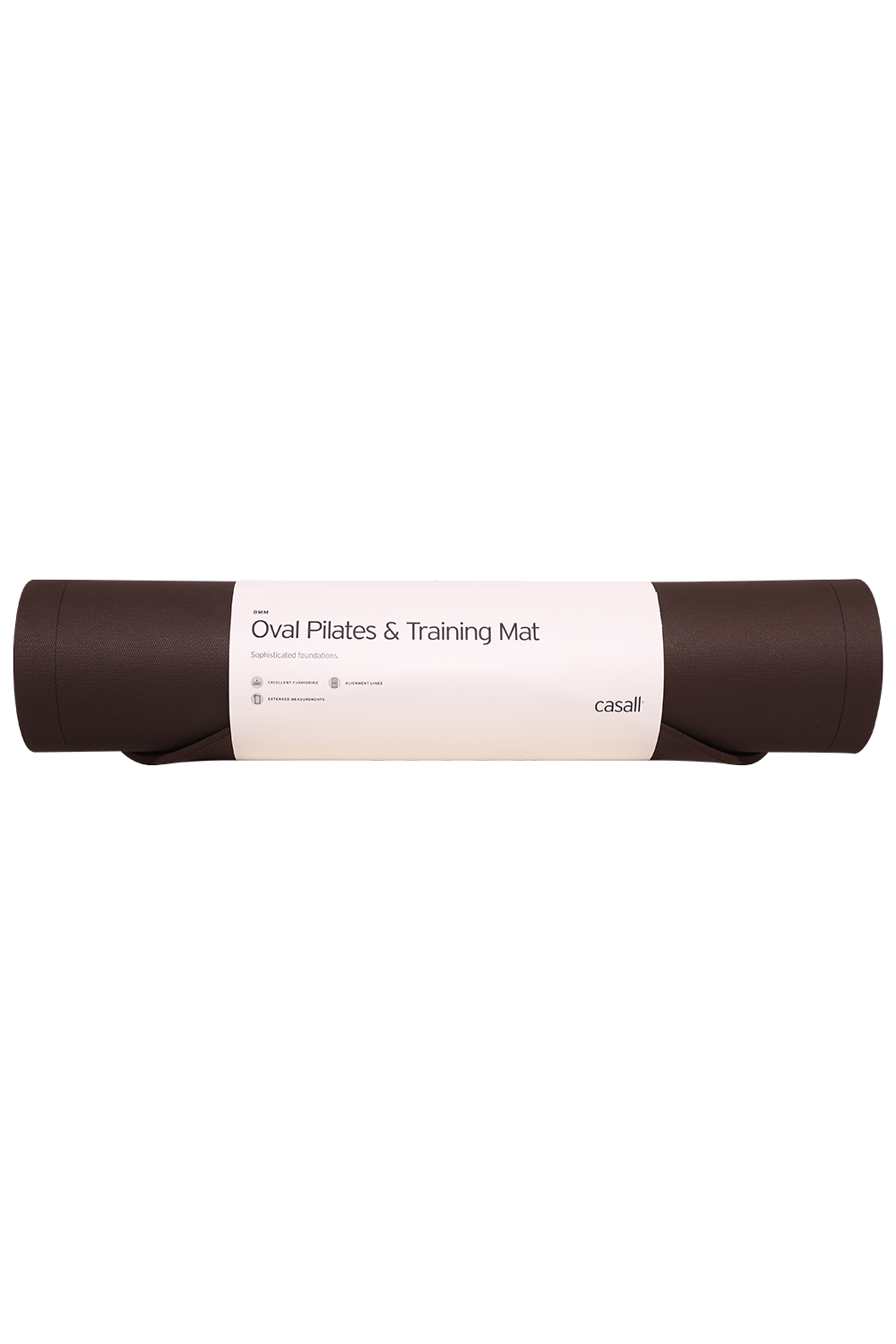 Oval Pilates And Training Mat 8Mm - Dark Brown