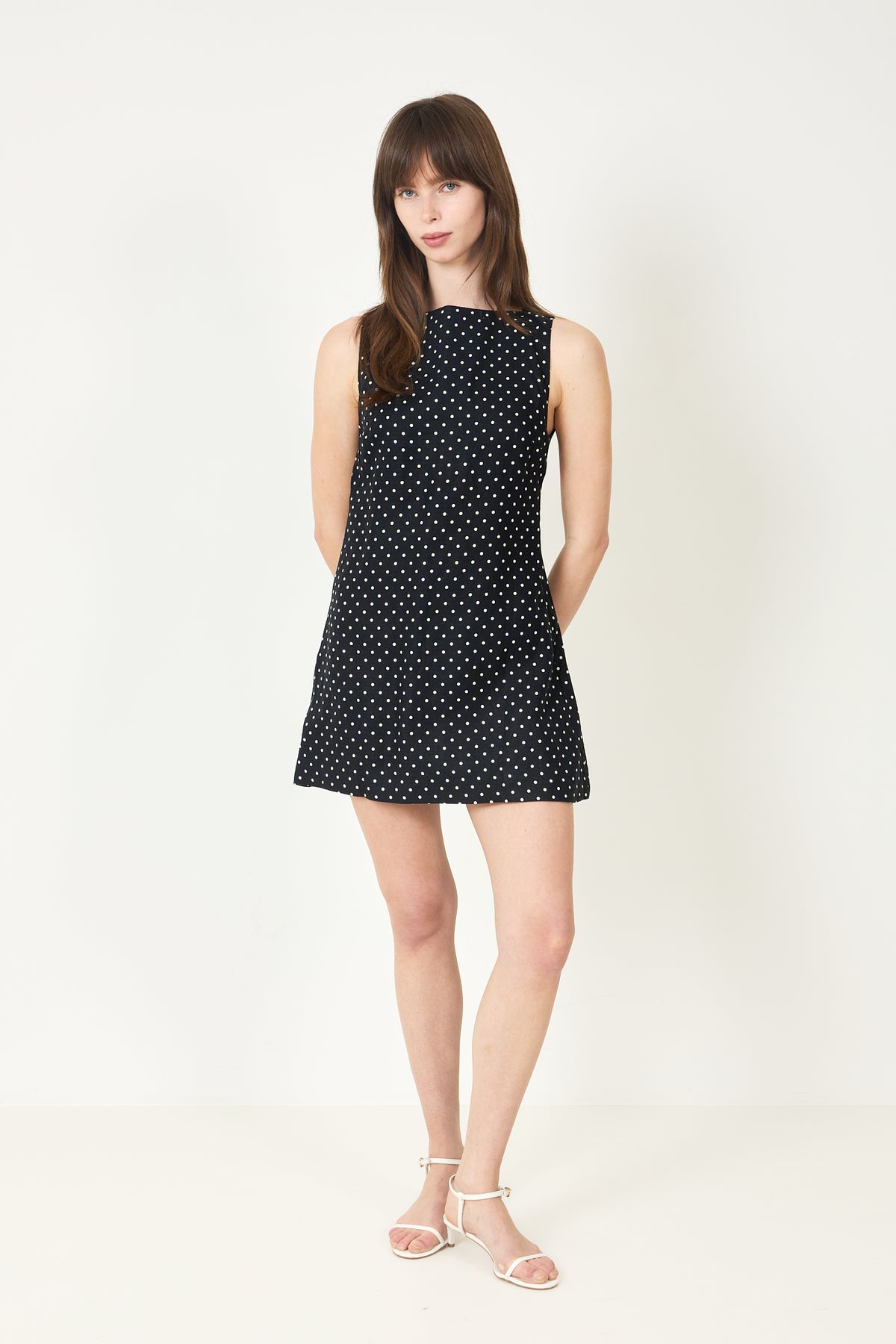 Jacie Mini Dress - Lola Polka Dot Black/Cream